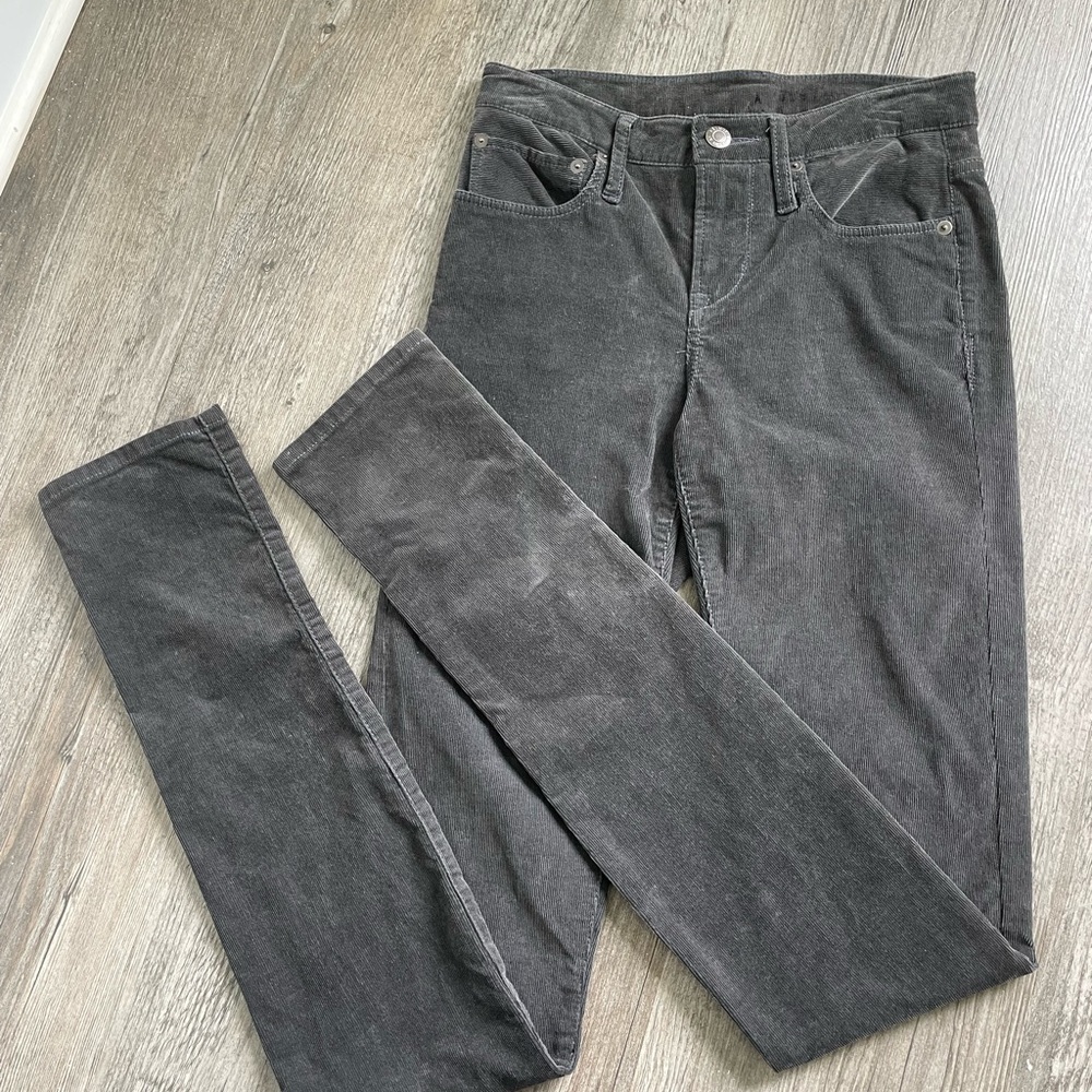 Helmut Lang Women's Skinny Pants in Charcoal Gray